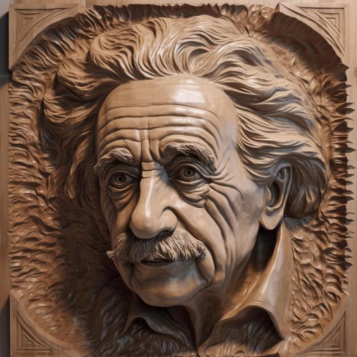 Famous (Albert Einstein 3, 3DFMS_8366) 3D models for cnc